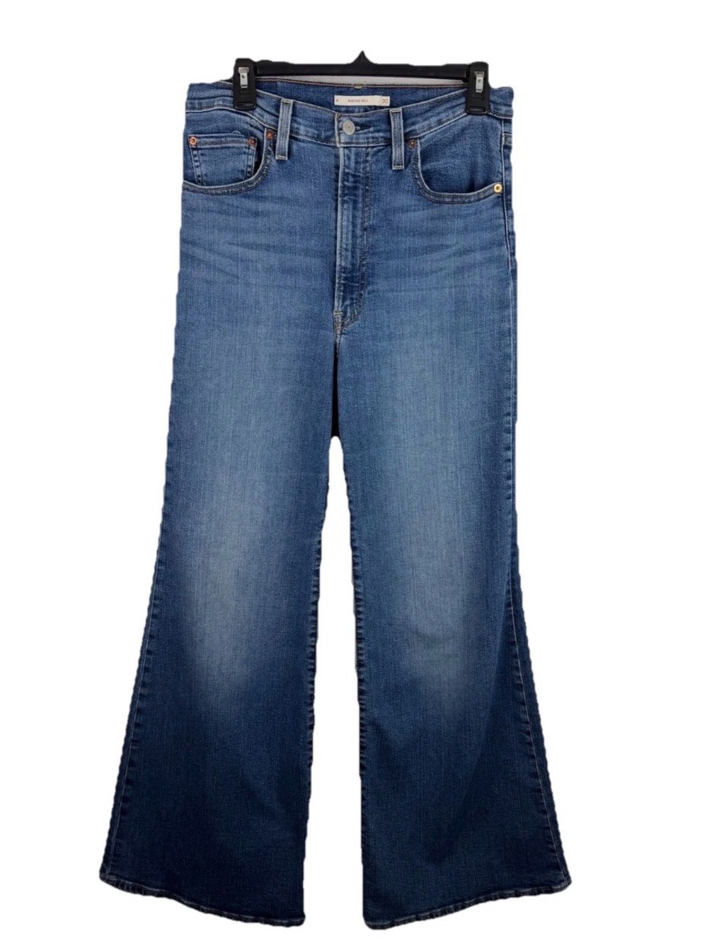 Levi’s | Blue Medium Wash Ribcage Bell Flare Jeans